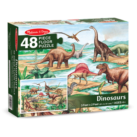 Melissa & Doug Dinosaurs Floor Puzzle, 24in x 36in, 48 Pieces 421